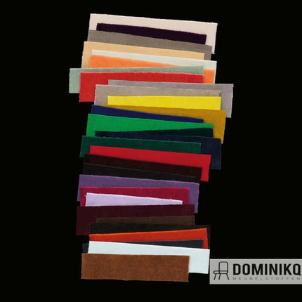 Kleurrijke stoffen van Kvadrat en Raf Simons, Harald 3 collectie, met matte afwerking en korte katoenen pool.