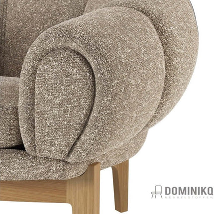 Kvadrat - Sahco - Zero - 008 elegante bouclé meubelstof met pareleffect; luxueus en geïnspireerd door Parijse couture.