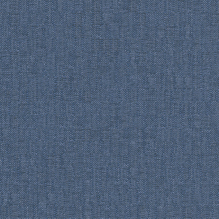 Hoogwaardige blauwe Vescom Fuga-stof, 100% polyester, met subtiele structuur voor diepte en dimensie, geschikt voor elk interieurontwerp.