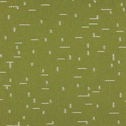 Geometrisch patroon van groene stof, Aristide Urania, met subtiele streepjes, ideaal voor moderne interieurs met hoge slijtvastheid.