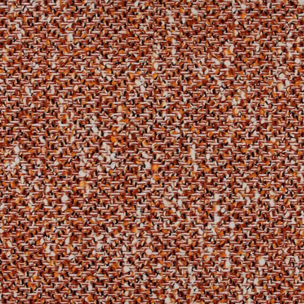 Grof geweven meubelstof Netsu uit de Aristide collectie in de kleur 370 Pumpkin met een structuur van diverse garendiktes en kleuren.