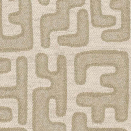 Nido-stof van Aristide met organisch ontwerp in frisse witte tint; stevige materiaalmix voor meubelbekleding.