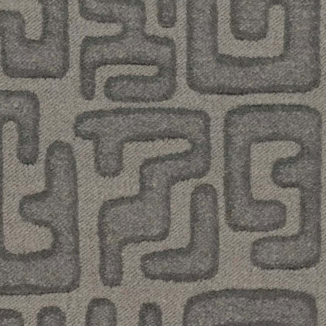 Grijs Nido meubelbekleding met organisch patroon van Aristide, duurzame materiaalmix, minimalistische krimp en slijtvastheid, perfect voor stijlvol interieur.