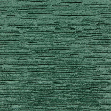 Velvet stof Aristide Olson 730 Emerald met korte, onregelmatige strepen, bekend om zijn duurzaamheid en hoge lichtechtheid.