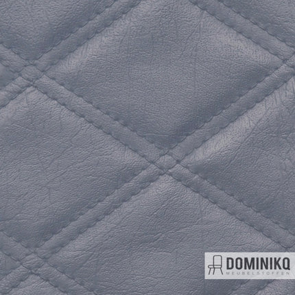 Fushion imitatieleer met diamantpatroon in petrol, ideaal voor meubels; vanaf 5 meter 10% korting.