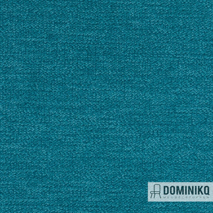 Teal kleurige Sark stof, zijdezachte textuur, luxe uitstraling, vanaf 5 meter 10% korting bij DominikQ meubelstoffen.