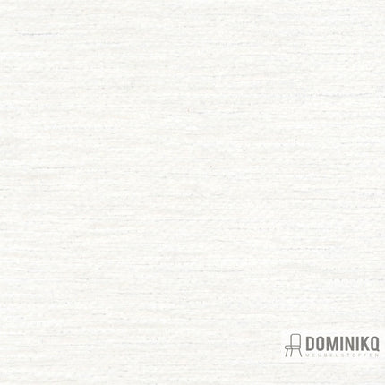 Extex Fauna EF09 Swan stof van Vyva Fabrics, luxe chenille voor buitengebruik, duurzaam en fluweelachtig, in wit tint.