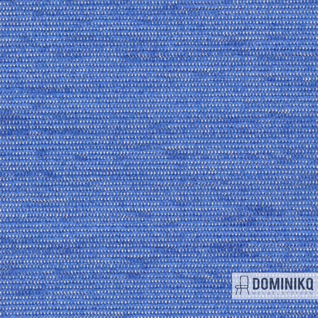 Extex Mull EM26 Royal chenille stof van Vyva Fabrics, blauw met lage pool, luxe, slijtvast en lichtecht