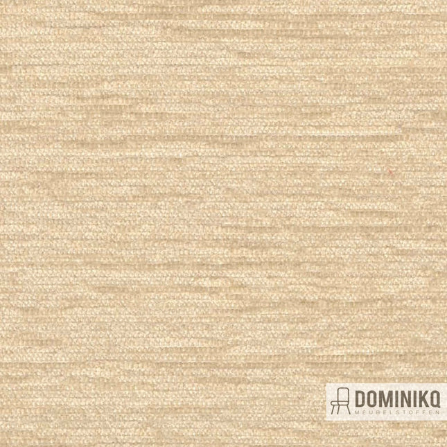 Chenille stof Extex Mull in de kleur Stone van Vyva Fabrics, luxe en onderhoudsvriendelijk, met REACH-label.