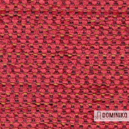 Vyva Fabrics Extex Spice Chili chenille stof met rijke textuur en natuurlijke look, gemêleerd en getuft voor luxe gevoel.