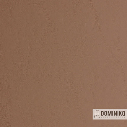 Vyper kunstleer van Vyva Fabrics in een zachte bruine kleur, subtiele nubuck textuur, merk Dominikq meubelstoffen