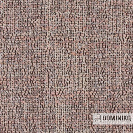 Aristide Brutus 520 English Rose meubelstof, ruwe geweven textuur in roze tinten, acryl-polyester-viscose mix