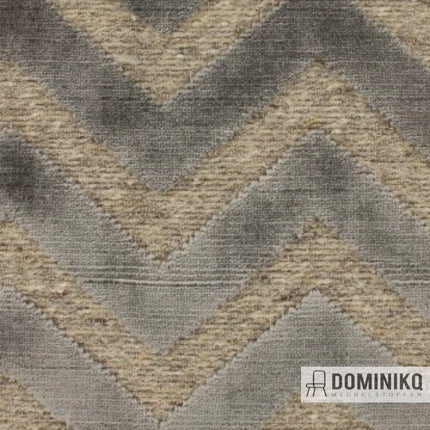 Jacquard velours meubelstof Central Park collectie van Aristide, met viscose en katoen op dikke wol, brandvertragend en luxueus.