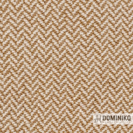 Visgraat meubelstof Turnberry Fawn van Bute Fabrics, veelzijdig voor moderne interieurs en kantoorinrichting, subtiel en stijlvol patroon.