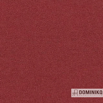 Rode tweekleurige stof uit de Camira Era collectie met kleine visgraat weving, ideaal voor ergonomisch meubilair.