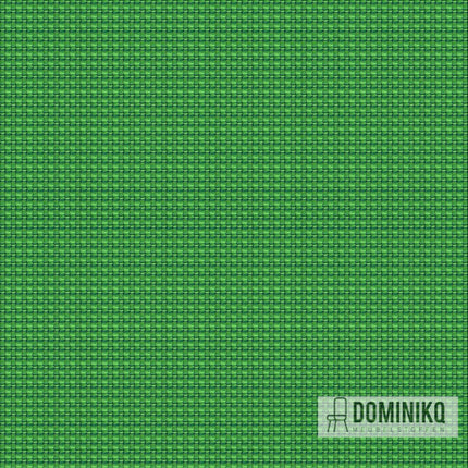 Groene meubelstof Urban YN159 van Camira Fabrics, geïnspireerd op stedelijke architectuur met strakke lijnen en moderne uitstraling.