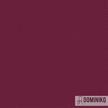 Camira Fabrics Urban YN211 Freeway meubelstof, rood patroon geïnspireerd door moderne stedelijke architectuur met strakke lijnen.