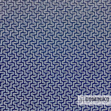 Abstract patroon in blauw van Casal's Duna collectie, geïnspireerd door aboriginal motieven, geschikt voor meubels en gordijnen.