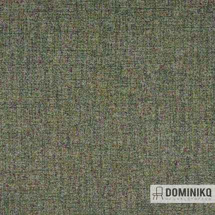 Close-up van Casal Montana stof met levendige kleuren en textuur, gemaakt van katoen en kunstvezels inclusief acryl PAN.