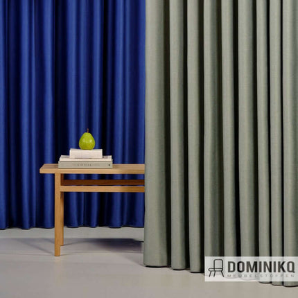 De Ploeg - Solid gordijnen in grijs, luxe tweekleurig design, professioneel gebruik, vlamvertragend, vanaf 5 meter 10% korting.