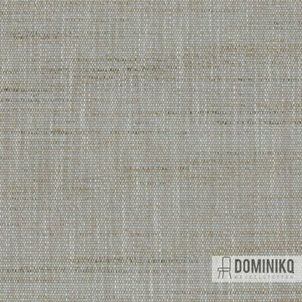 Meubelstof Birk in natuurlijke kleurtinten met Dominikq logo, vanaf 5 meter 10% korting. Perfect voor elk interieur.