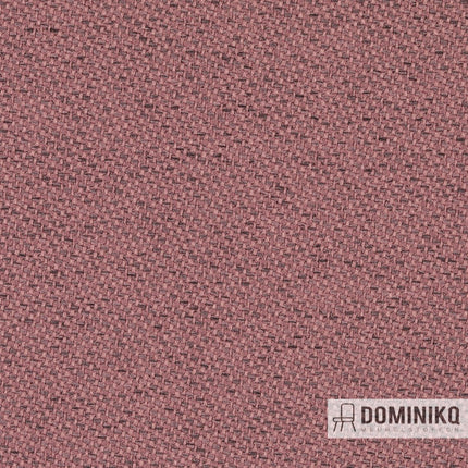 Gabriel Chili stof met tweekleurig patroon en zachte textuur, unieke ruitontwerp van gemêleerde vezels, warme afwerking.