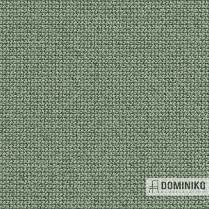 Gabriel Cura Screen stof in groen, gemaakt van 98% gerecycled polyester, perfect voor schermstoffering en meubelstoffering.