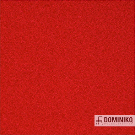 Rode crêpe geweven Gaja Classic stof van 100% Nieuw-Zeelands wol, ademend, brandwerend en antistatisch. Ideaal voor moderne meubelontwerpen.