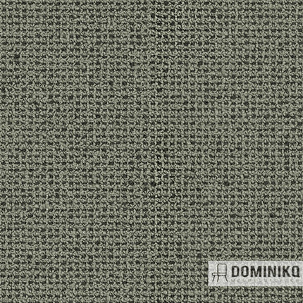 Moderne groene bouclé stof Grain met unieke textuur, recyclebaar polyester, ideaal voor meubelupgrades en verfijnde interieurs.