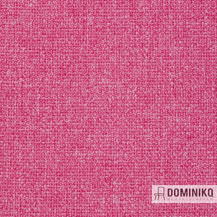 Geweven stof Medley met geometrische structuur in intense roze, geschikt voor meubels en verschillende stijlen.