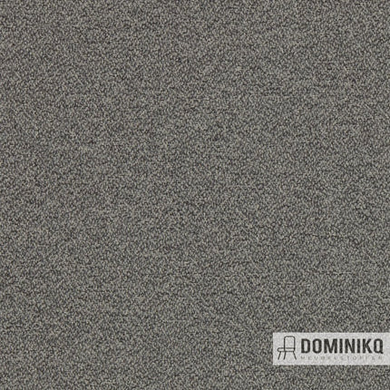 Donkergrijze Mica meubelstof met moderne crêpe uitstraling en tweekleurige melange, ideaal voor meubels en schermen.