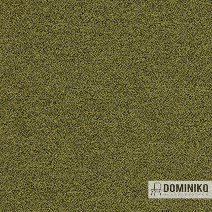 Donkergroene Mica crêpe stof met tweekleurige melange, geschikt voor meubels en panelen