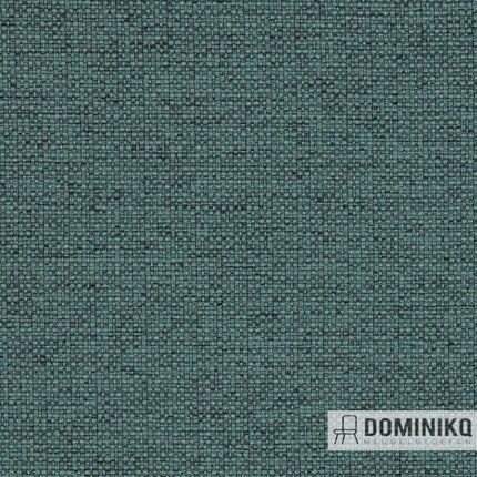 Noma duurzame brandwerende bekledingsstof, groen gemêleerd, 100% gerecycled polyester, geschikt voor werkruimtes en interieurs.