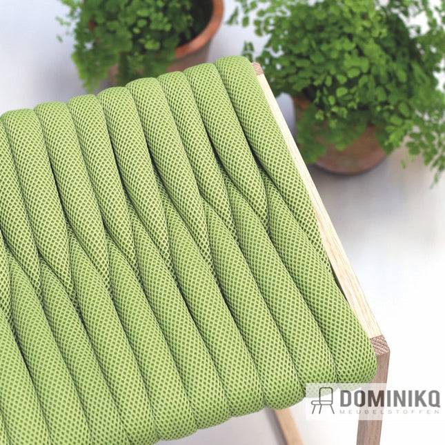 Groene Runner-bekledingsstof met driedimensionale structuur, geschikt voor zowel werkplekken als huishoudelijke meubels.