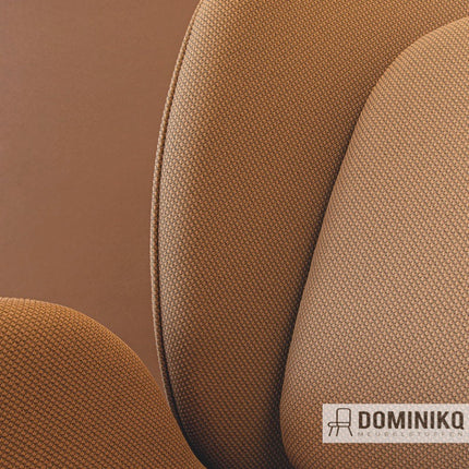 Exclusieve Rondo bekledingsstof met 3D reliëf, gerecycled polyester, bruine textuur, ideaal voor zitmeubelen.