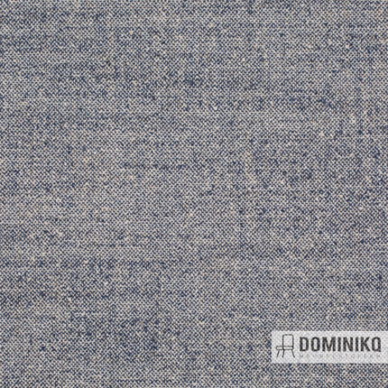 Salone grijsblauwe meubelstof van JAB Anstoetz met gemêleerde kleuren en organisch uiterlijk.