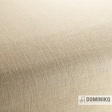 Alt Tag: JAB Anstoetz Simple meubelstof in beige tint, geweven met grove effen garens, mix van polyester en katoen, elegant en veelzijdig.