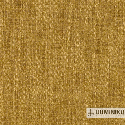 Moderne Keymer Rhythm meubelstof, linnen uitstraling, bouclé geweven, gemakkelijk onderhoud, goudkleurig, 65% polyester, 35% mix.