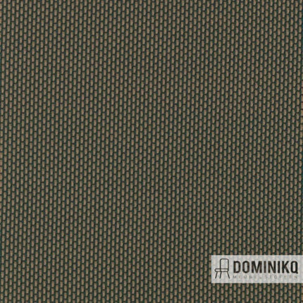 Textuur van Kvadrat Febrik Drop 951 stof, veelkleurige parelachtige patroon, gebreid met levendige kleurcombinaties.