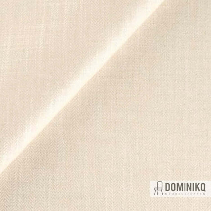 Neutrale Flint stof met klassieke chevronvorm, ideaal voor meubelstoffen, verkrijgbaar in diverse kleuren. Materiaal: 70% viscose, 30% linnen.