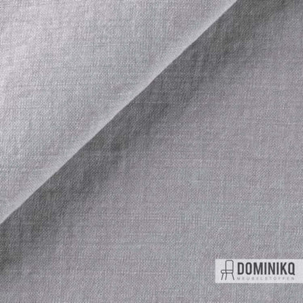Stof Levino 008 van Sahco, elegant met klassiek weefpatroon en stonewash afwerking, ideaal voor meubels, linnen-nylon mix.