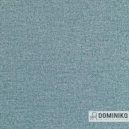 Vescom Creek vinyl meubelstof, linnenlook met onregelmatig gemêleerd oppervlak in een zachte blauwe kleur, veelzijdig en stijlvol.