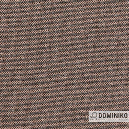Bruine Vescom Avon stof, 100% gerecycled, retro-look, subtiele tinten, perfecte match met diverse interieurkleuren.