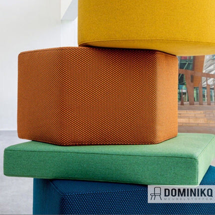 Vescom Rolla meubelstof in diverse kleuren, kenmerkend door architectonische uitstraling, geschikt voor intensieve toepassingen.